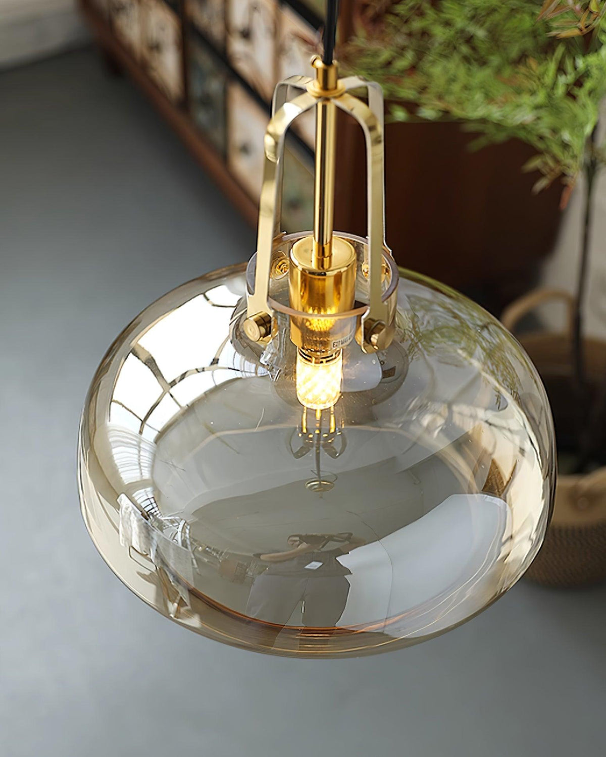 Aurelin Suspension Élégante Verre Ambre