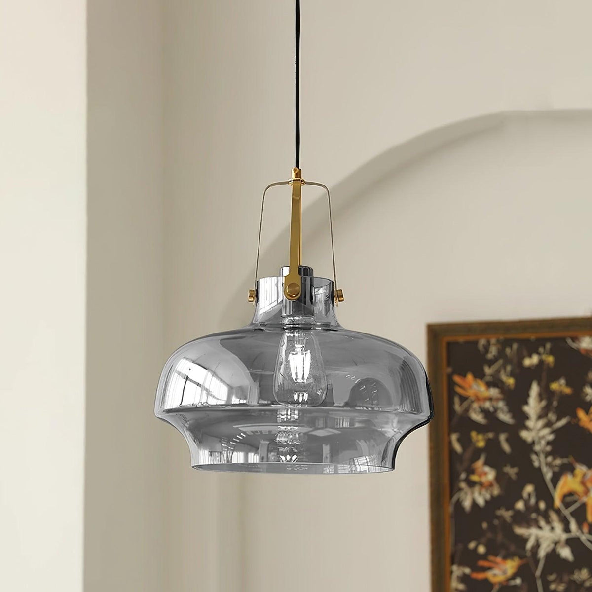 Aurelin Suspension Élégante Verre Ambre