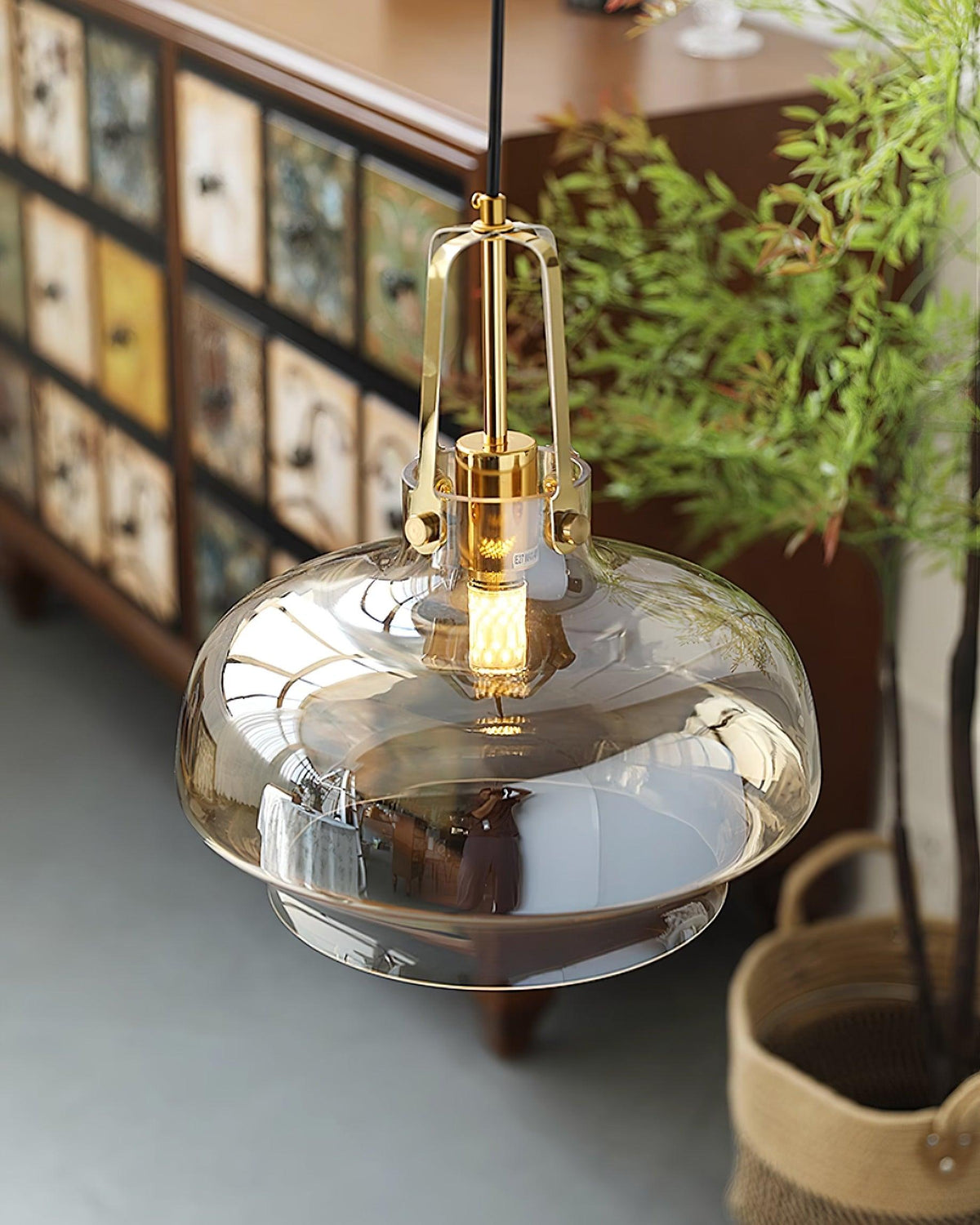 Aurelin Suspension Élégante Verre Ambre