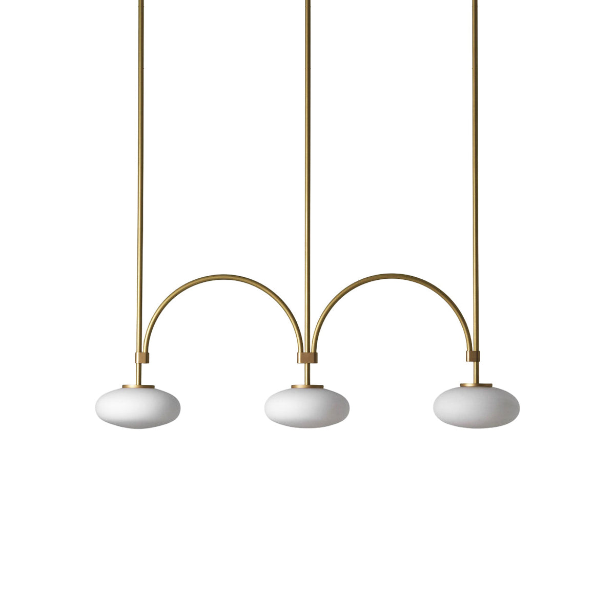 Lythean Suspension Linéaire Laiton Verre Minimaliste Moderne