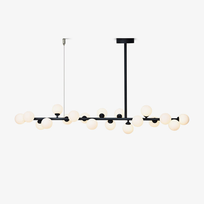 Lumiray Suspension Linéaire Noire Globe