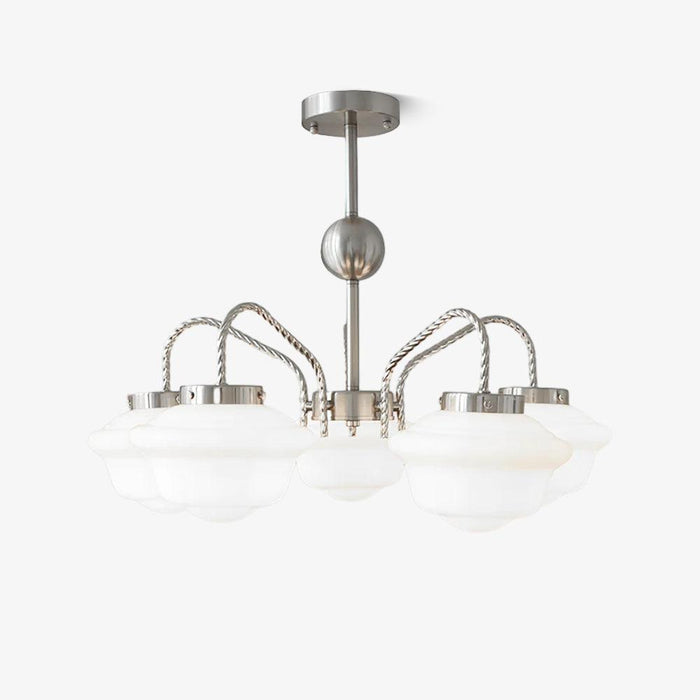 Curinel Lustre Verre Chrome Vintage