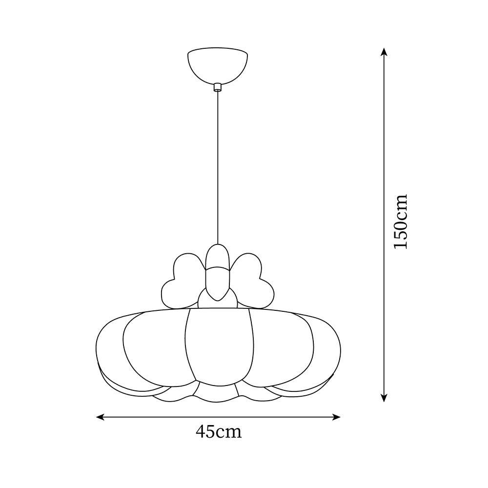Minnie Lampe Suspendue Abat-jour Coquille en Forme de Cœur
