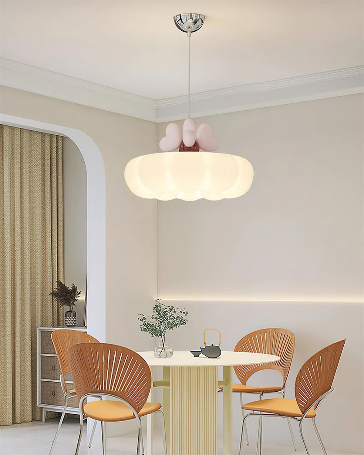 Minnie Lampe Suspendue Abat-jour Coquille en Forme de Cœur