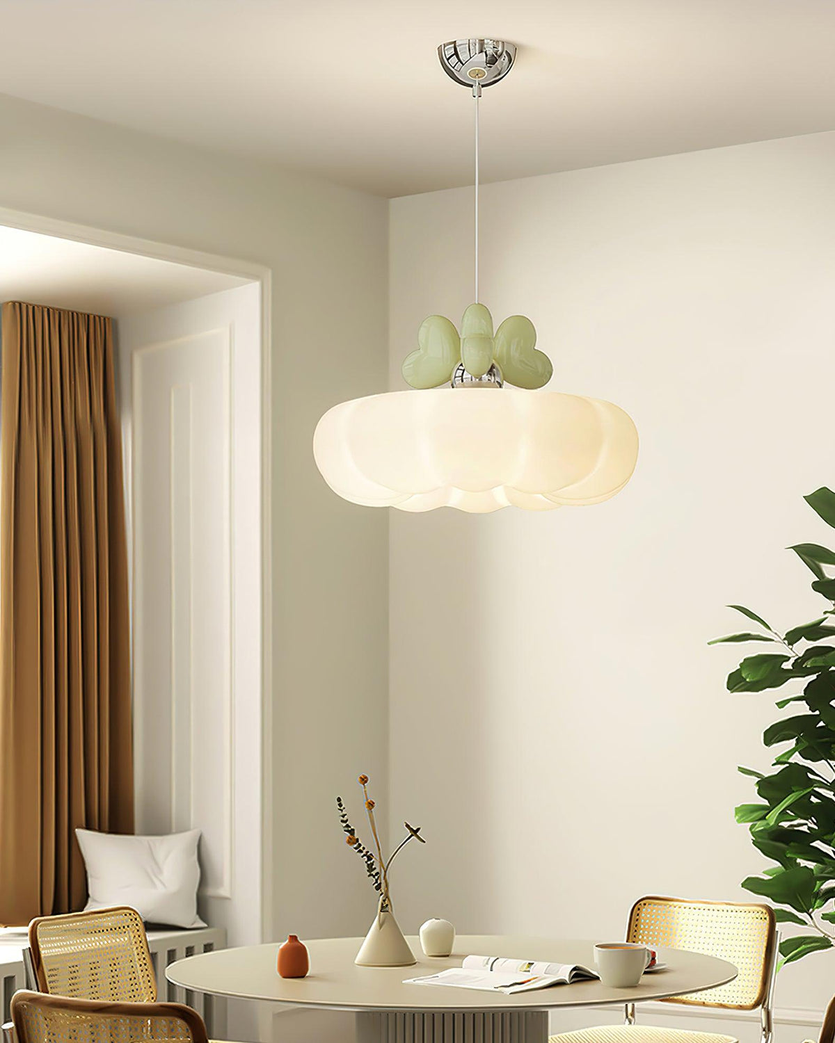 Minnie Lampe Suspendue Abat-jour Coquille en Forme de Cœur