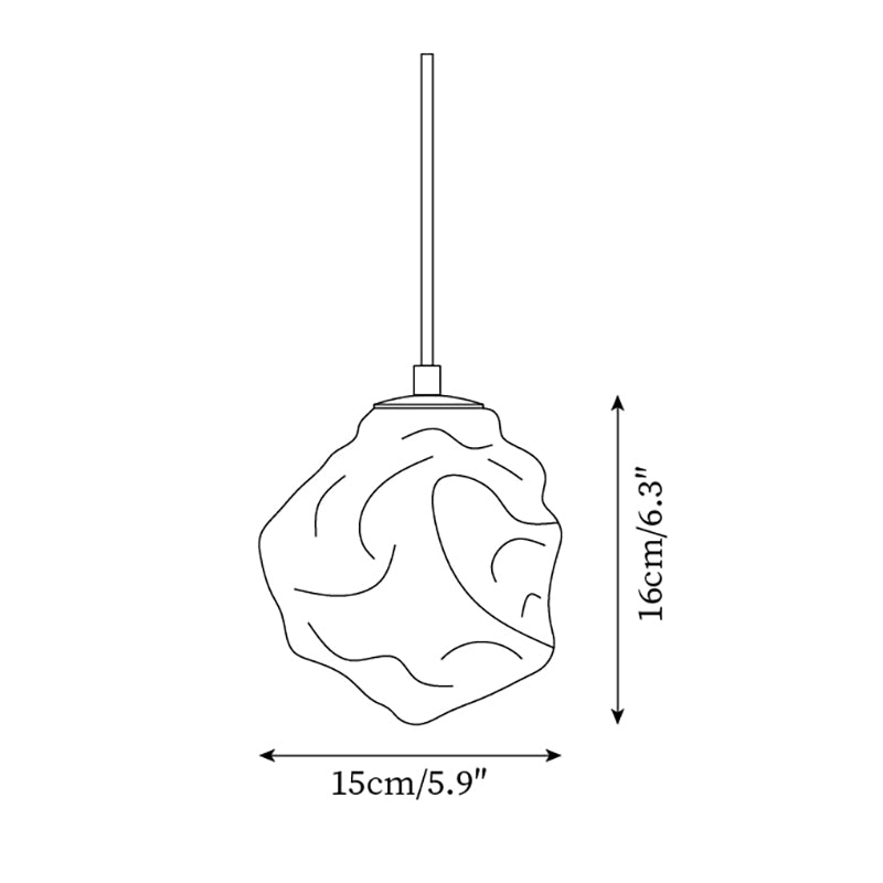 Lava Lampe Suspendue en Verre