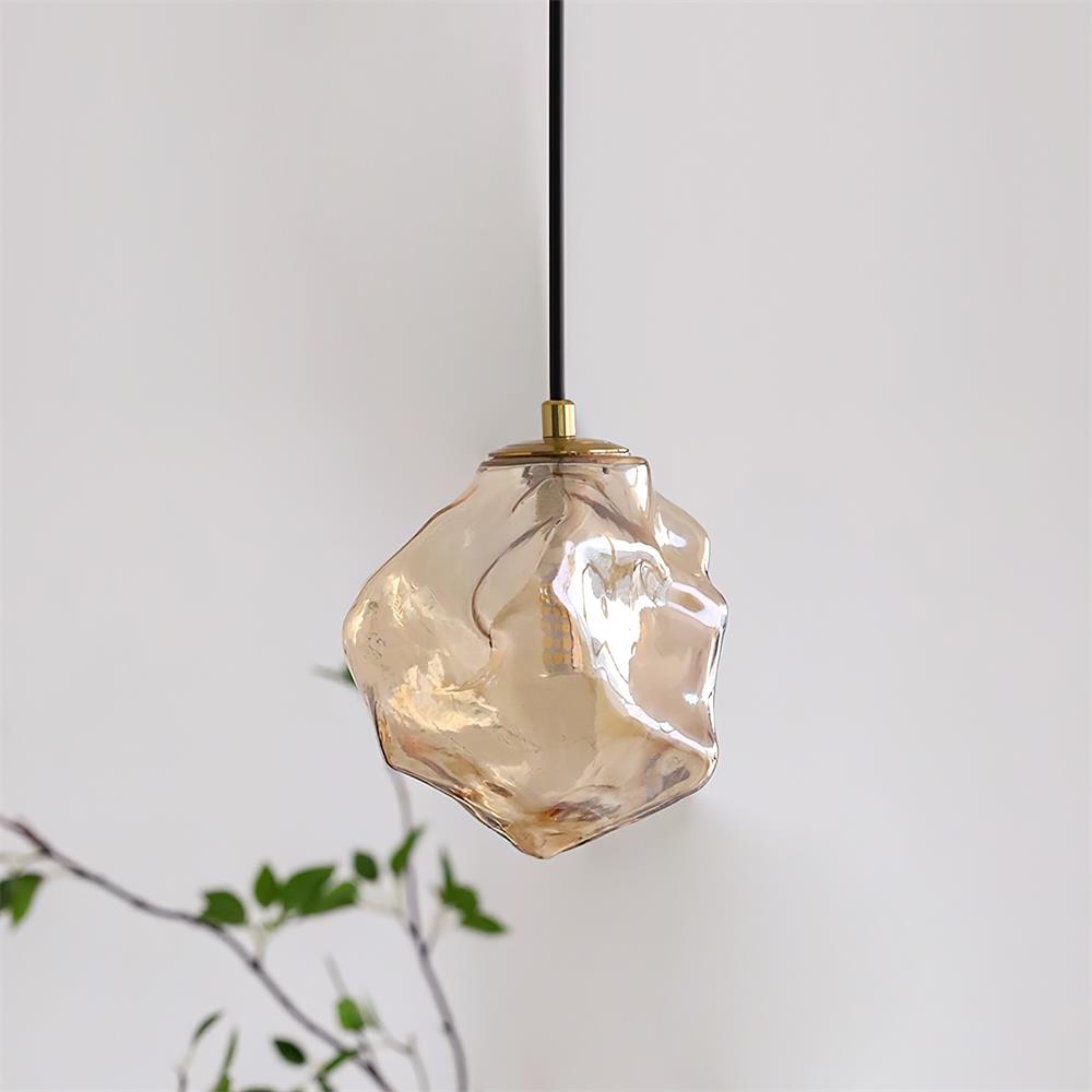 Lava Lampe Suspendue en Verre