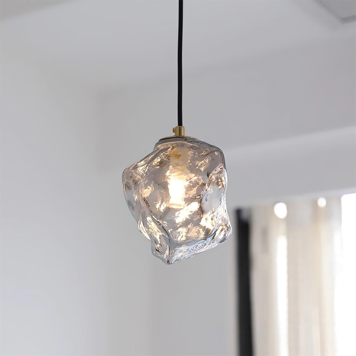 Lava Lampe Suspendue en Verre
