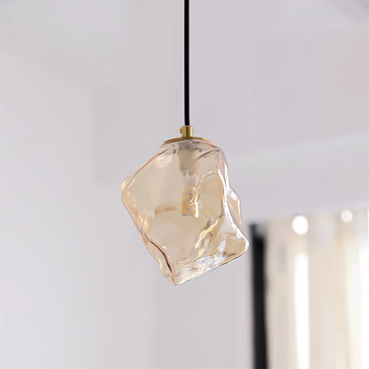 Lava Lampe Suspendue en Verre