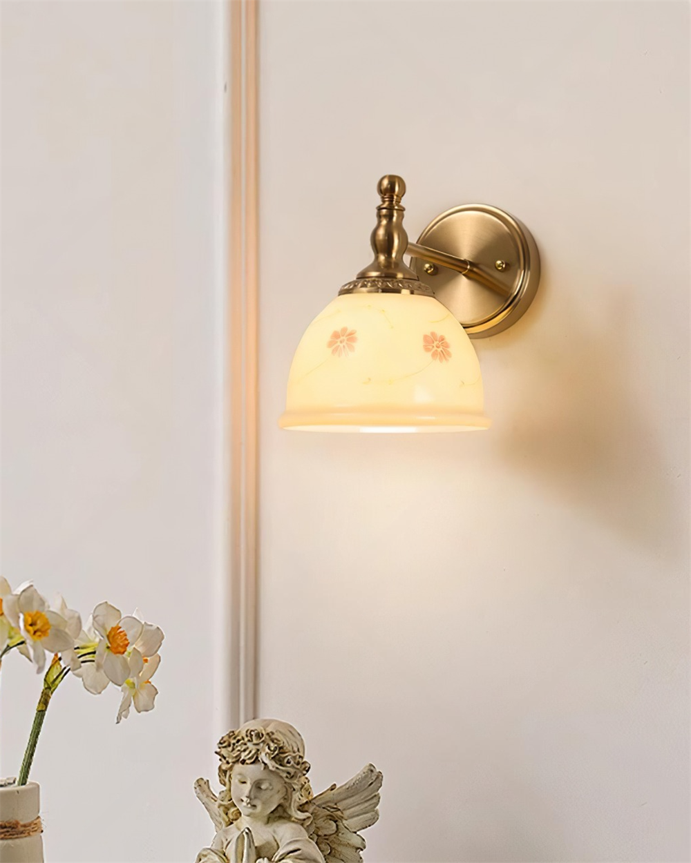 Mishya Applique Murale en Verre Floral
