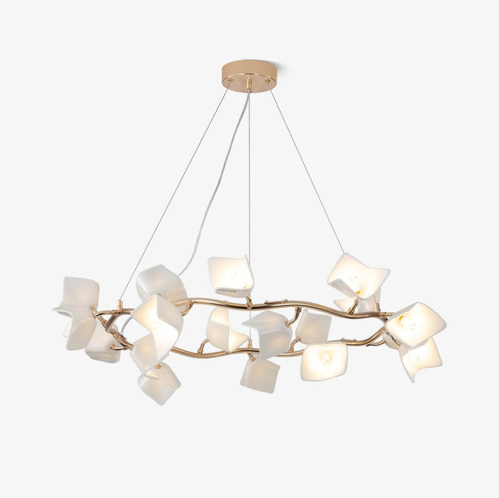 Arthearae Lustre Postmoderne de Luxe en Céramique Florale