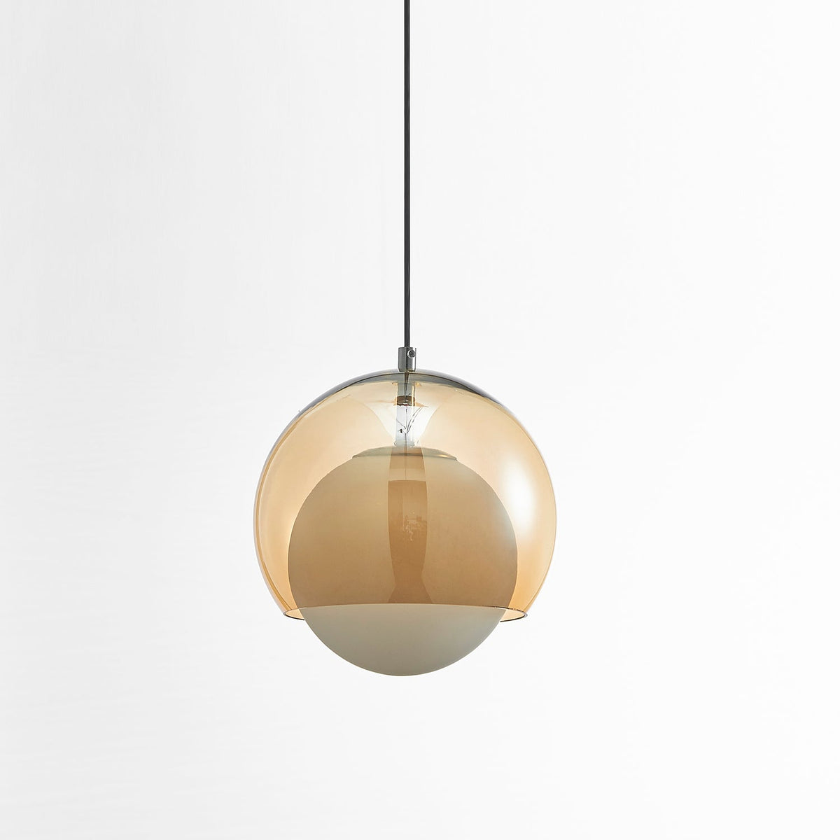 Suspension Double Globe Ombre Verre Moderne Minimaliste Ambiant