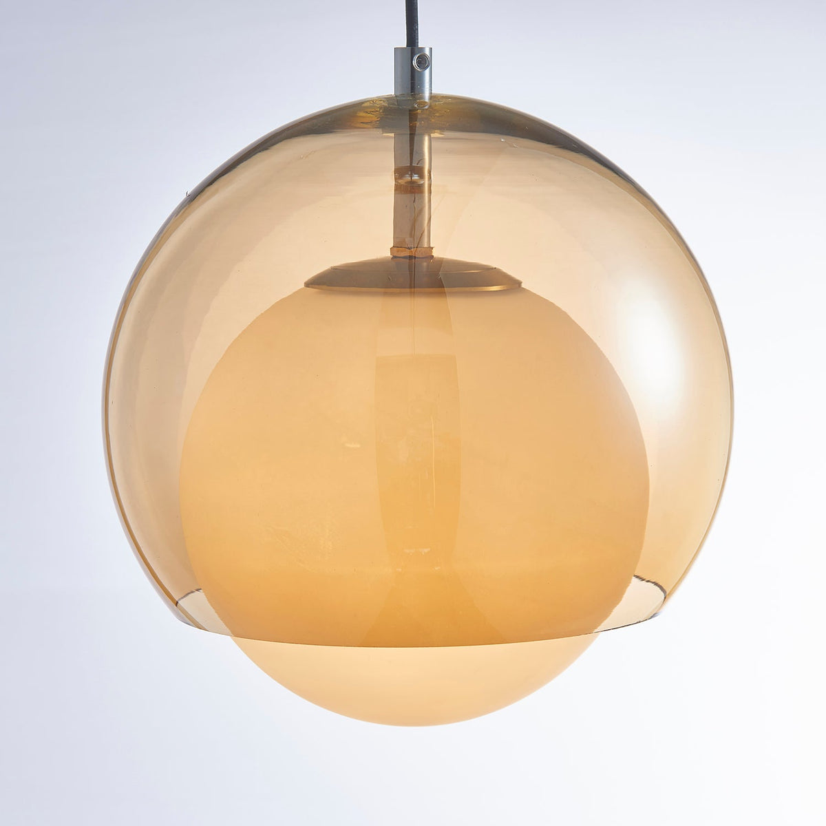 Suspension Double Globe Ombre Verre Moderne Minimaliste Ambiant