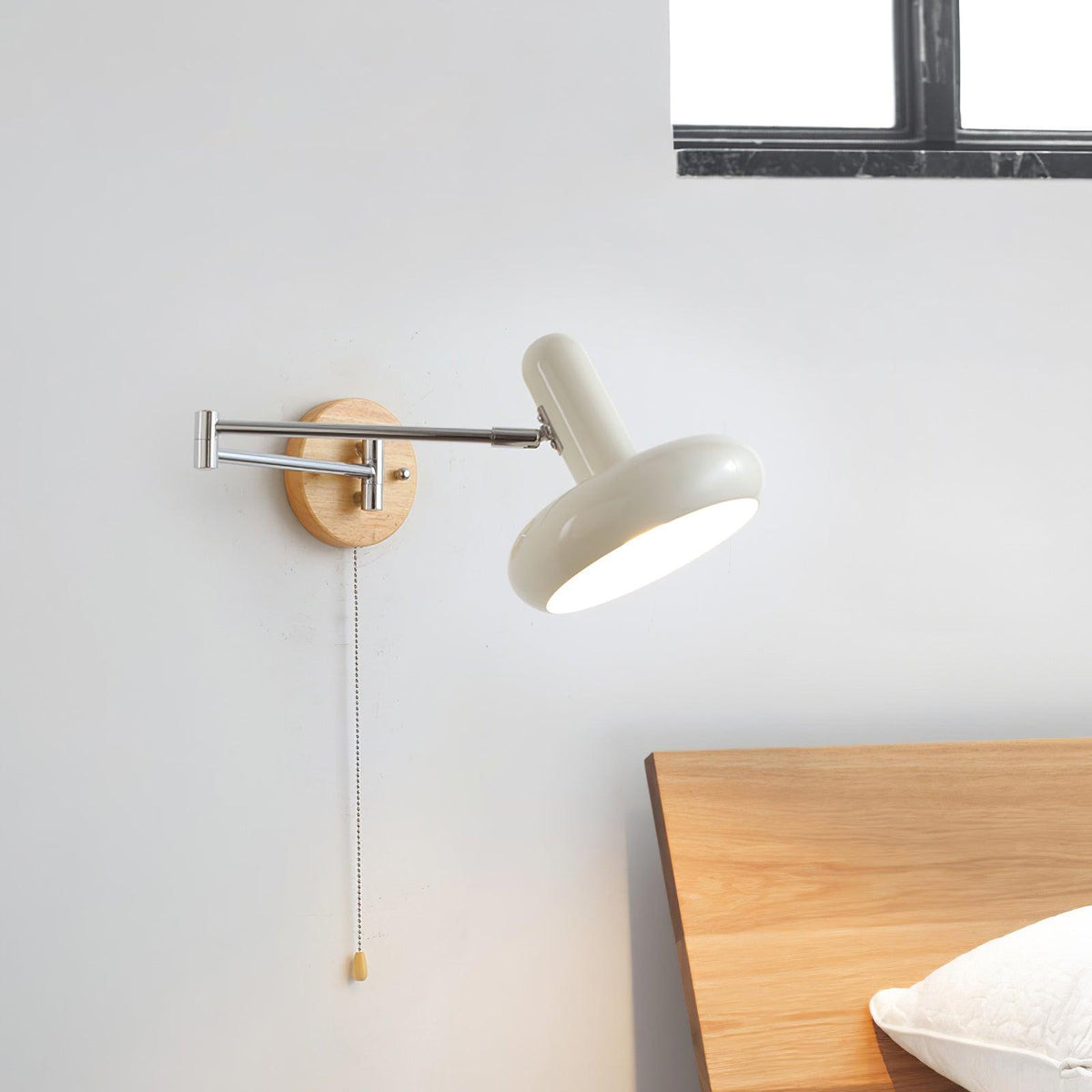 Applique Murale Pivot Bras Arrondi Ombre Tirer Chaîne Moderne Rétro