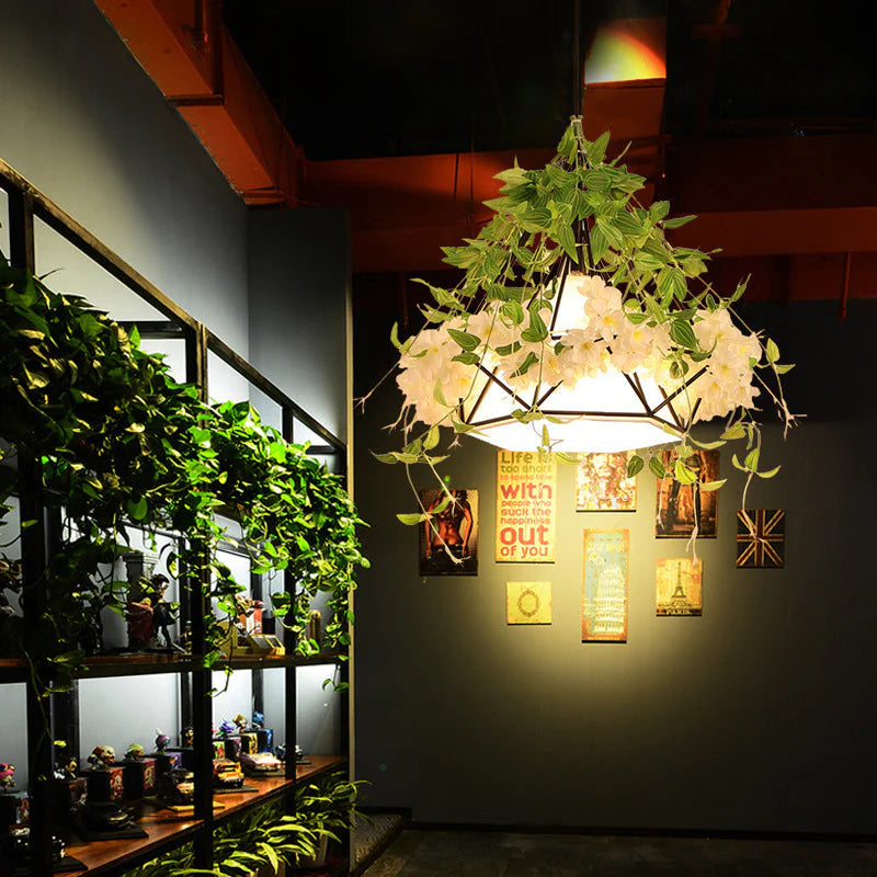 Arisha Moderne Fleurs LED Suspension Métal Salon