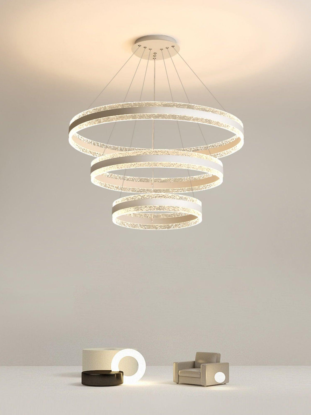 Lustra Suspension Lampe Cercles LED Modernes