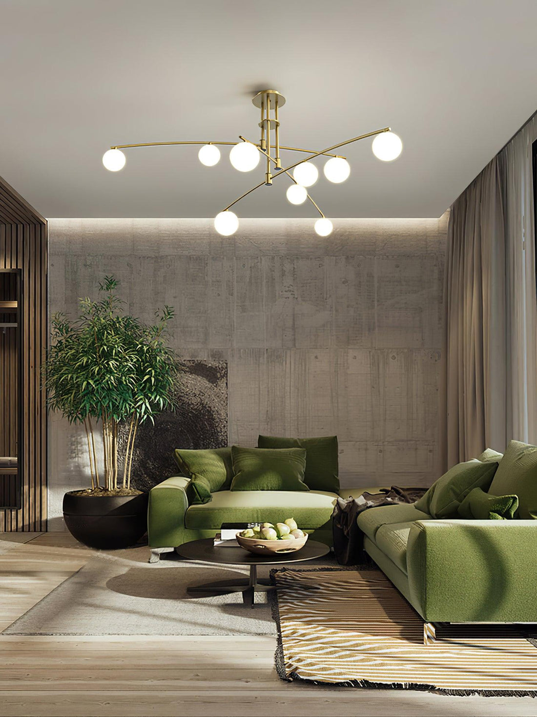 Lustra Lustre à Long Bras Moderne 6 Lumières