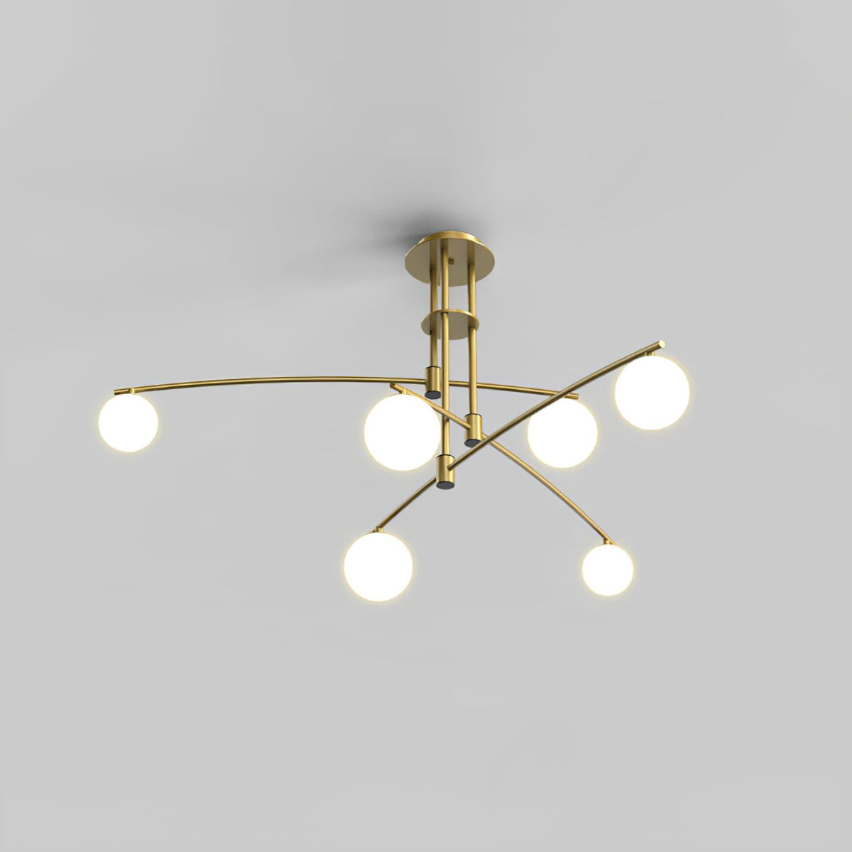 Lustra Lustre à Long Bras Moderne 6 Lumières