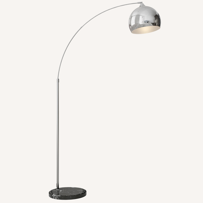 Lampadaire Arc en Métal Chromé - Chromiro
