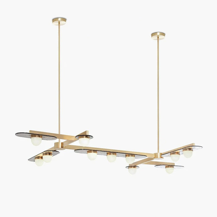 Lustra Lustre Cadre Doré Linéaire