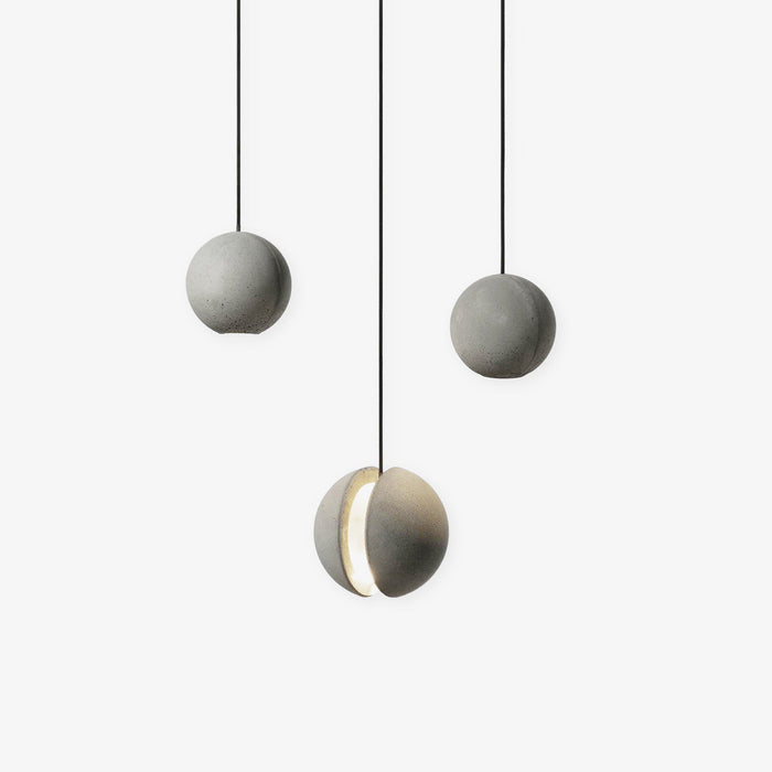 Solara Suspension Sphère en Béton Lune Minimaliste