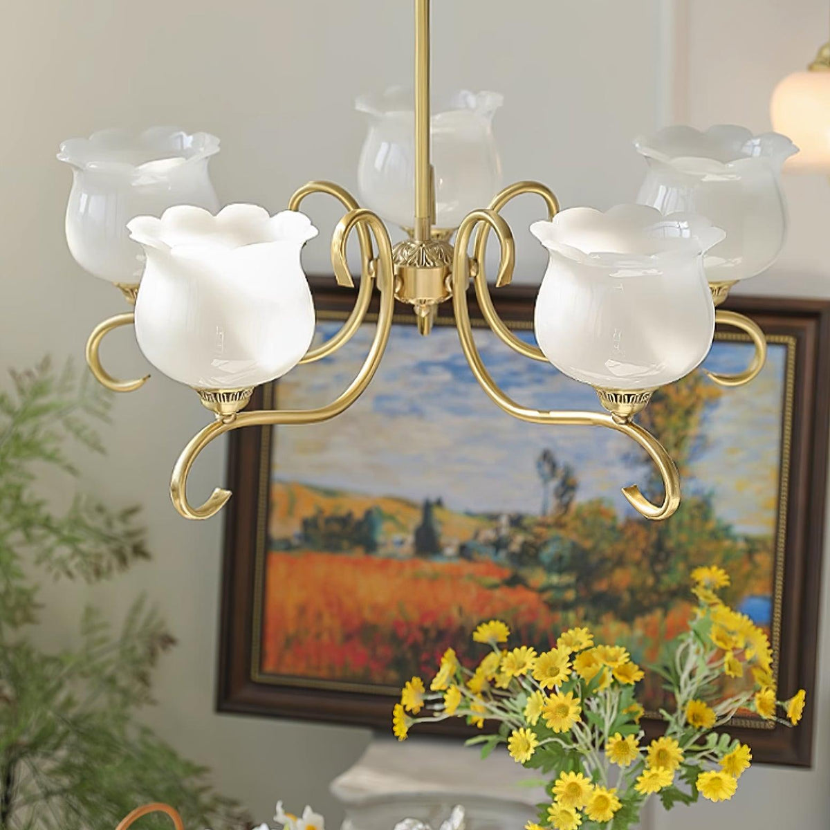 Mullan Lustre Laiton Résine Blanc Or
