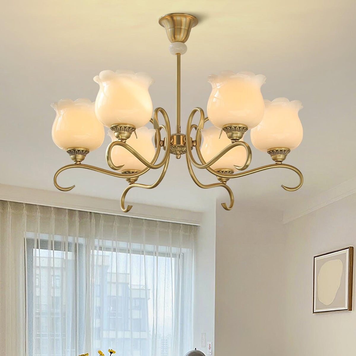 Mullan Lustre Laiton Résine Blanc Or