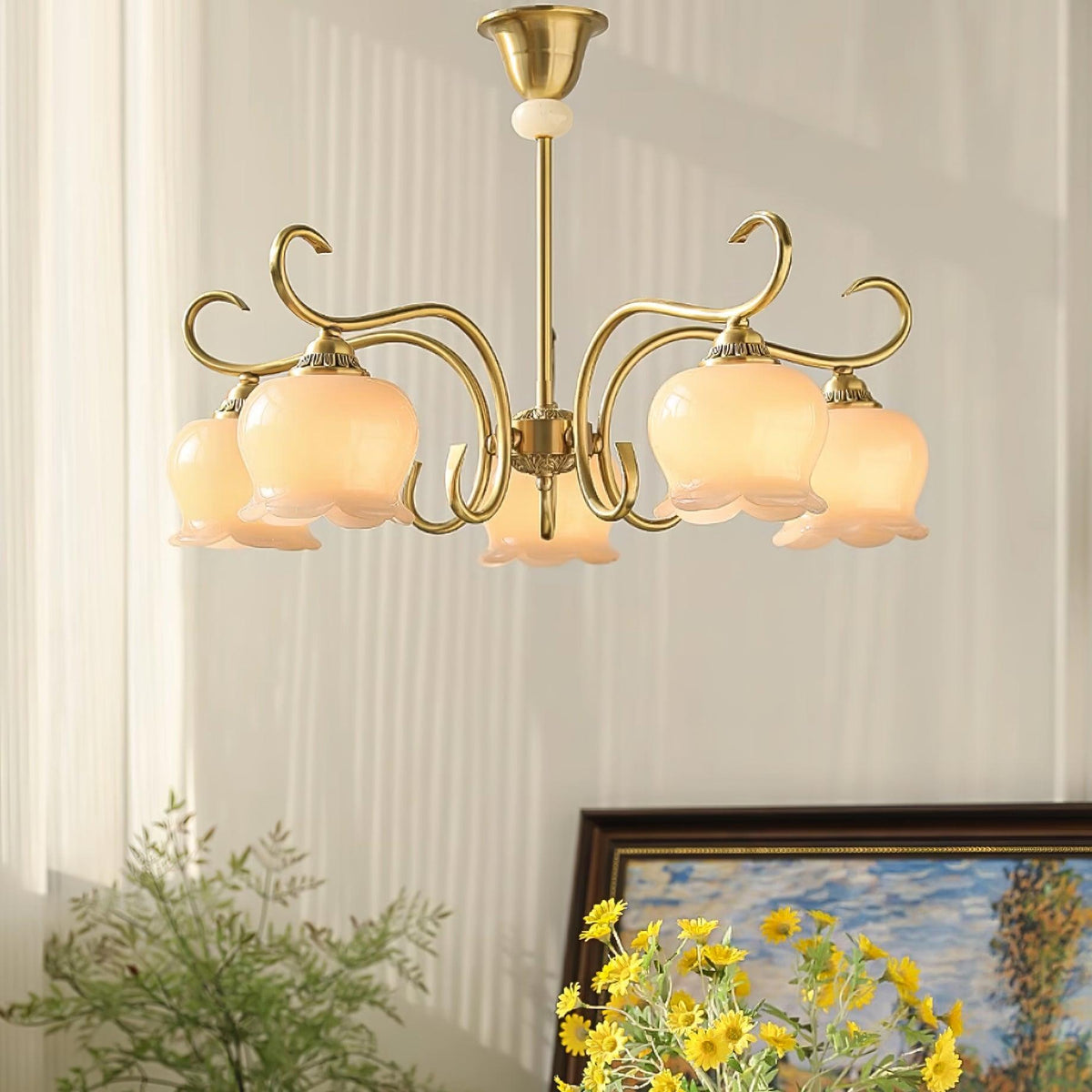 Mullan Lustre Laiton Résine Blanc Or