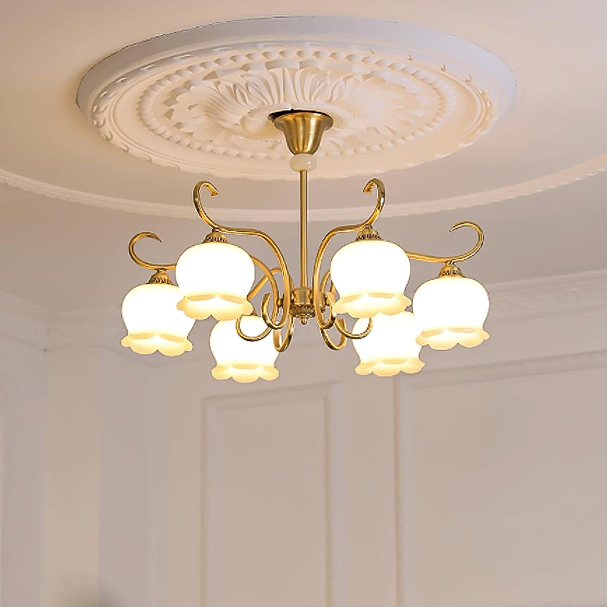 Mullan Lustre Laiton Résine Blanc Or