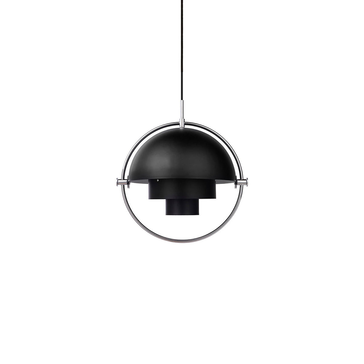 Lustra Suspension Boule Déformée Dorée