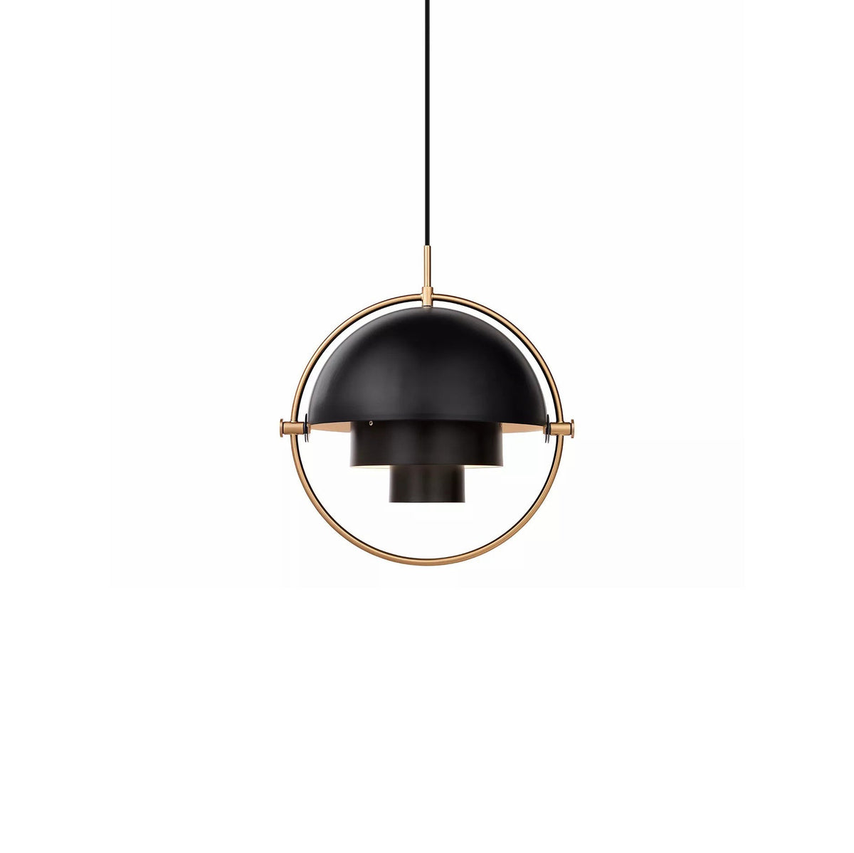 Lustra Suspension Boule Déformée Dorée