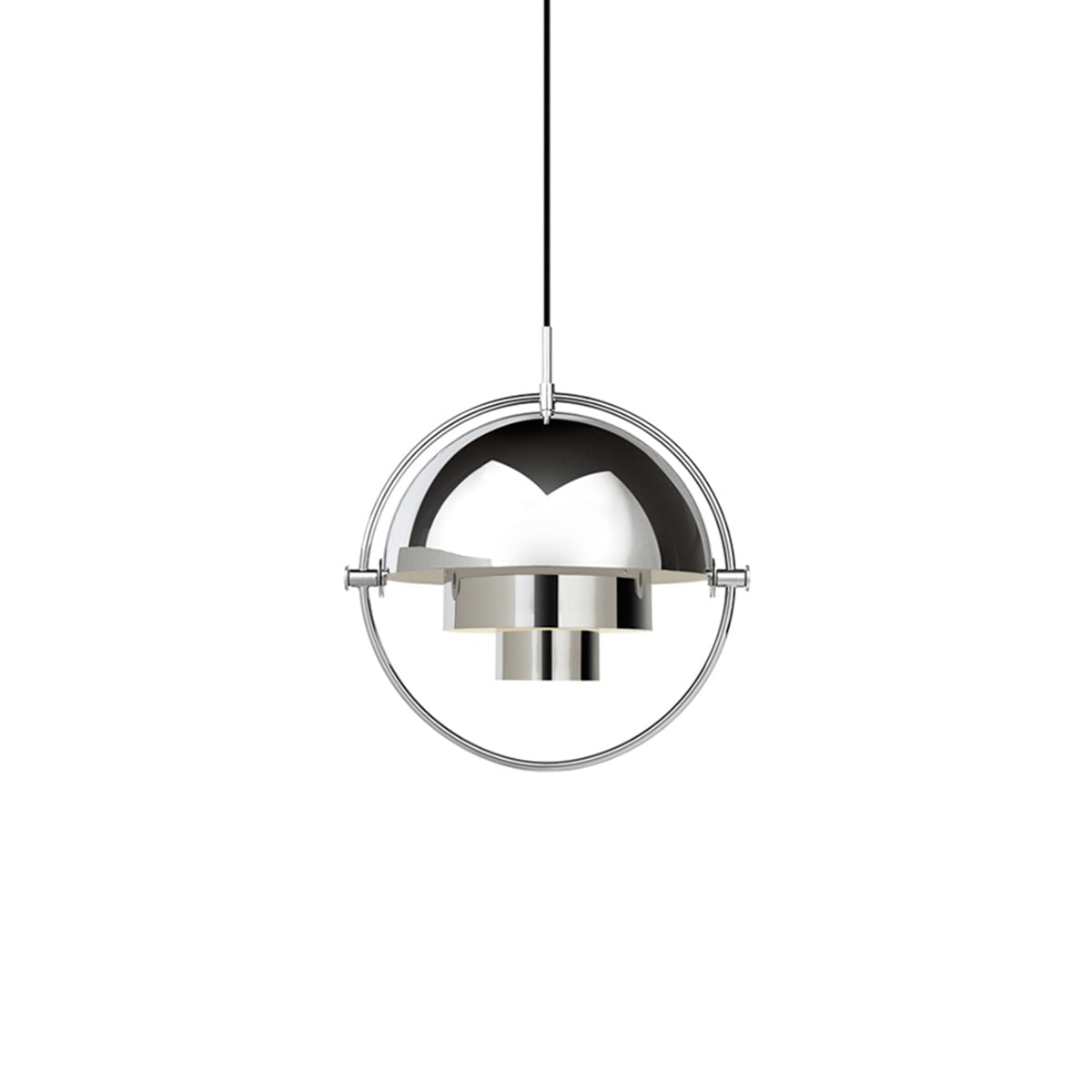 Lustra Suspension Boule Déformée Dorée