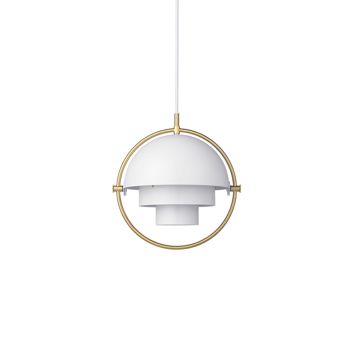 Lustra Suspension Boule Déformée Dorée