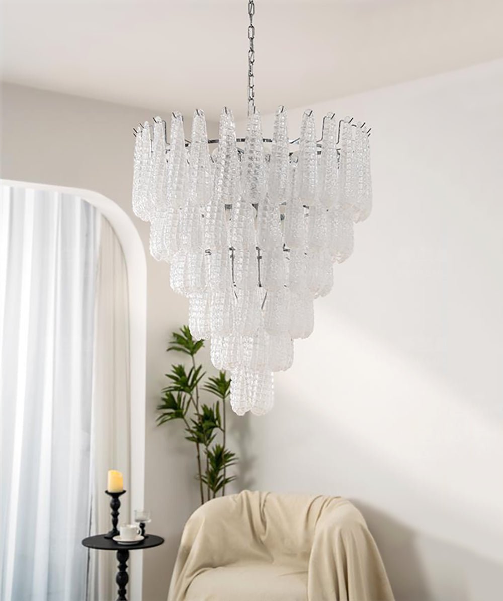 Aurora Lustre Pigne en Verre de Murano Texturé Luxe