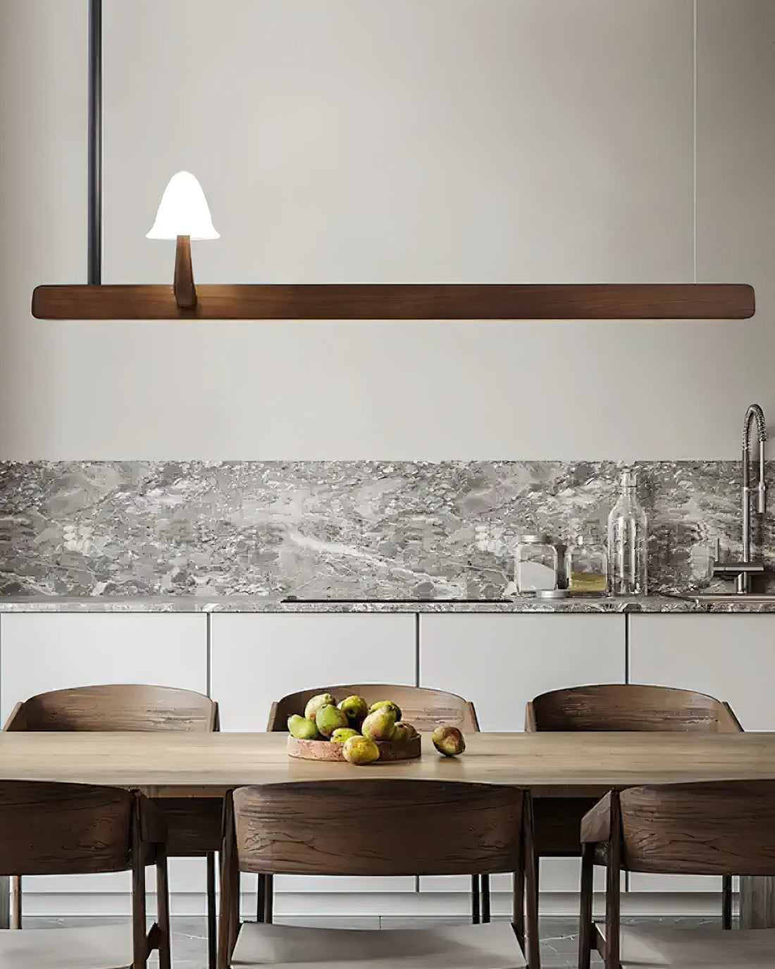 Lustra Lustre en Bois Minimaliste Moderne