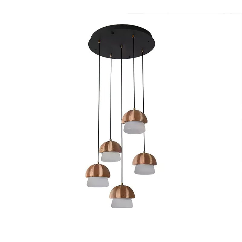 Lustra Suspension Champignon Cluster Bois & Verre
