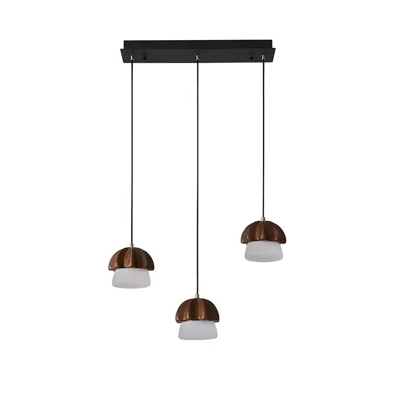 Lustra Suspension Champignon Cluster Bois & Verre