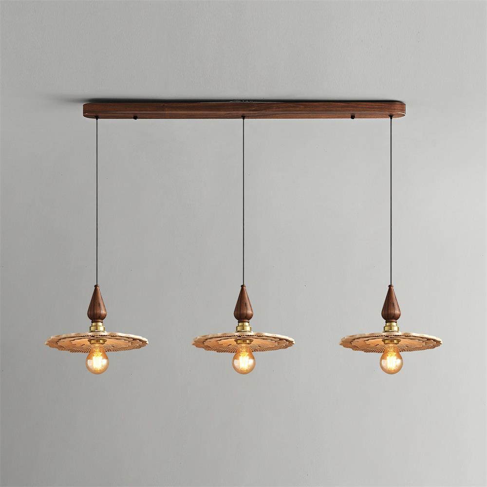 Mushroom Suspension Vintage Bois Laiton