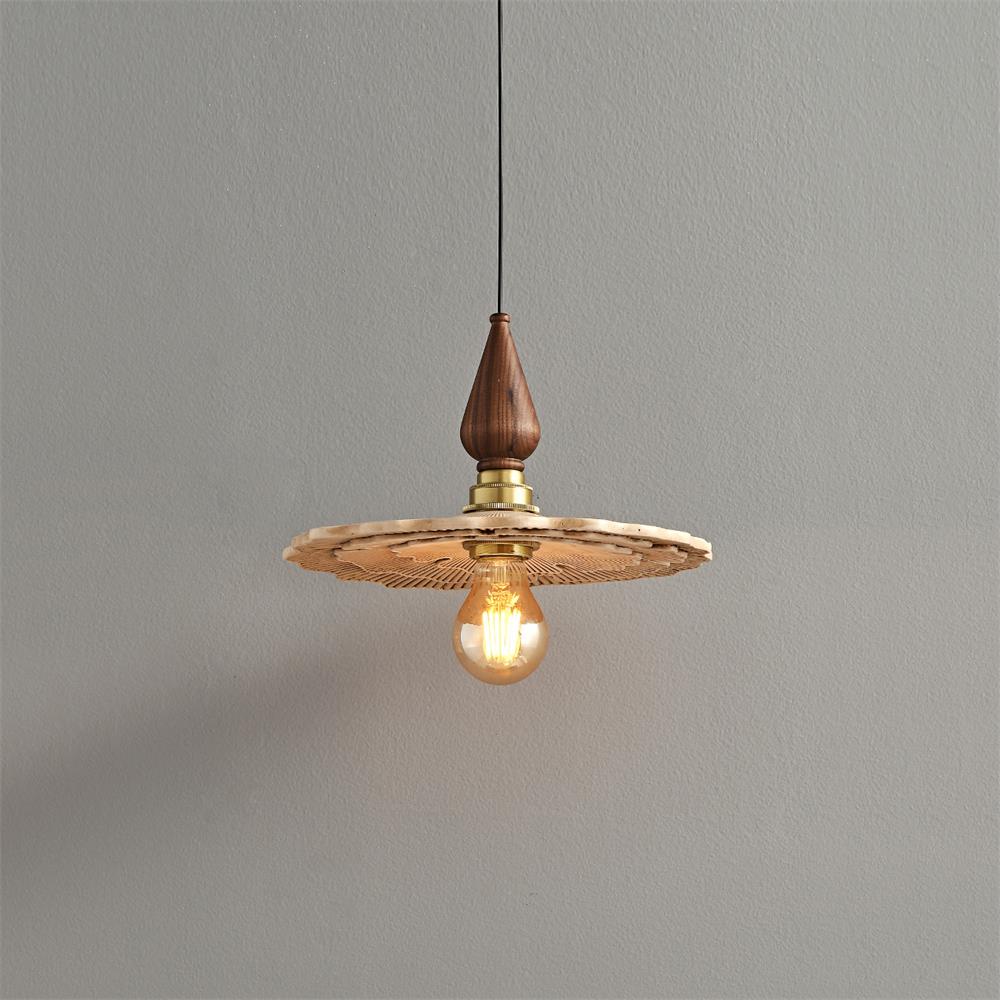 Mushroom Suspension Vintage Bois Laiton