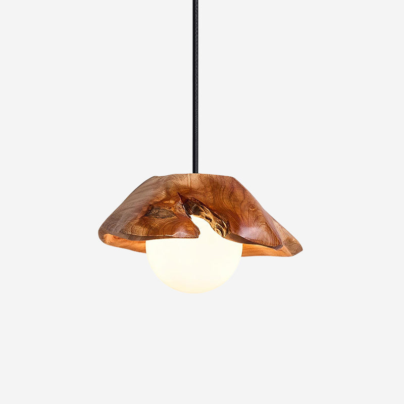 Myrtle Lampe Suspension Bois Verre