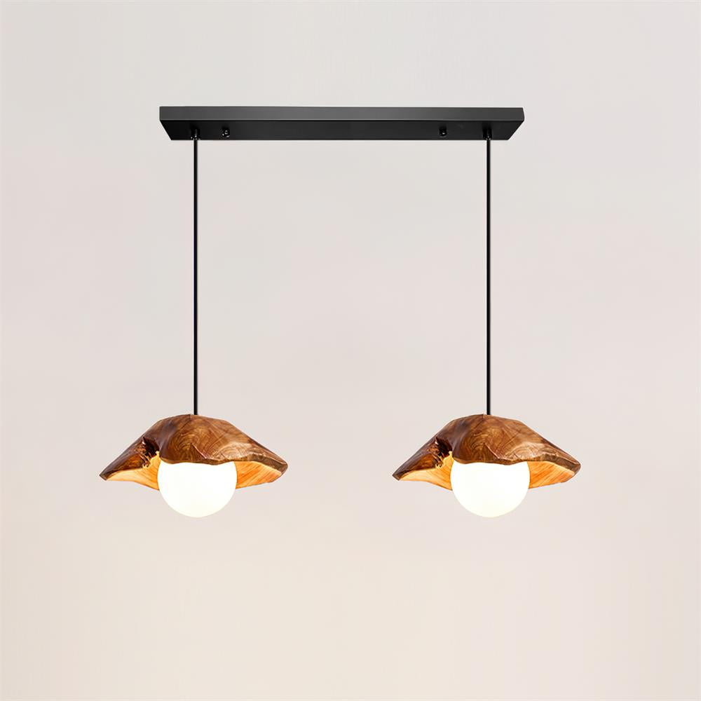 Myrtle Lampe Suspension Bois Verre