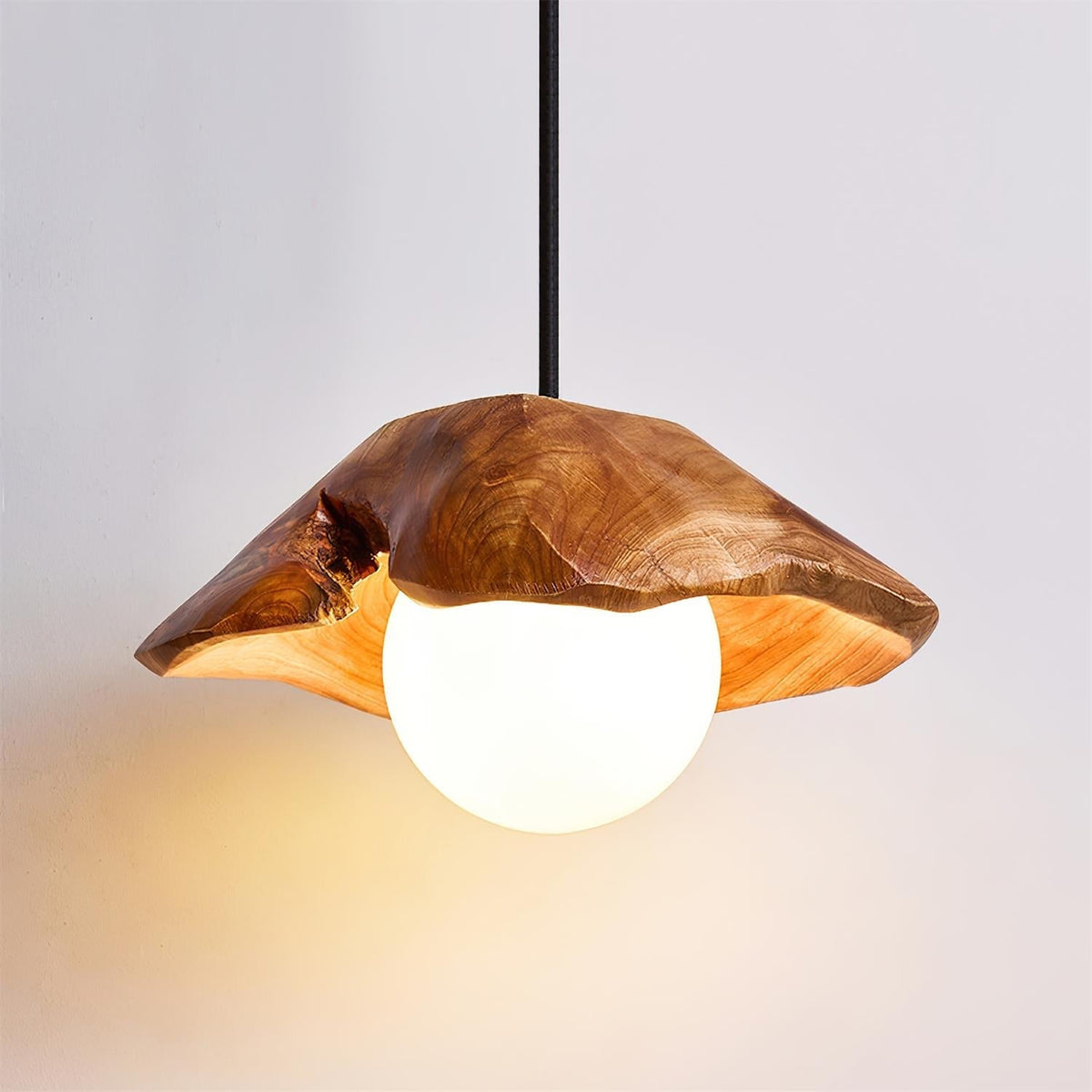 Myrtle Lampe Suspension Bois Verre