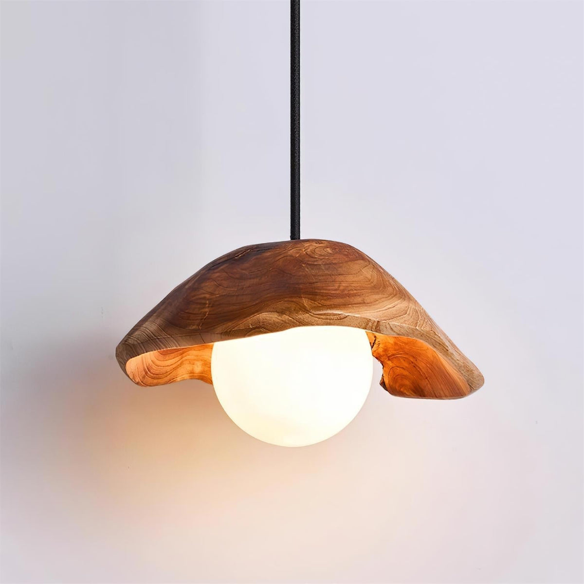Myrtle Lampe Suspension Bois Verre