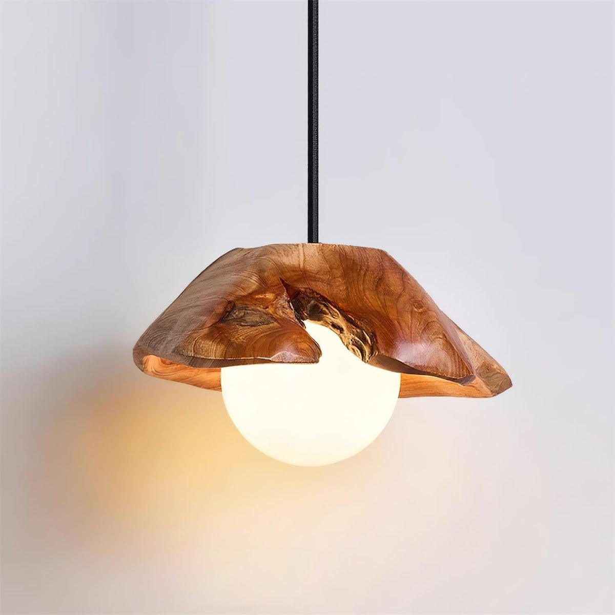 Myrtle Lampe Suspension Bois Verre
