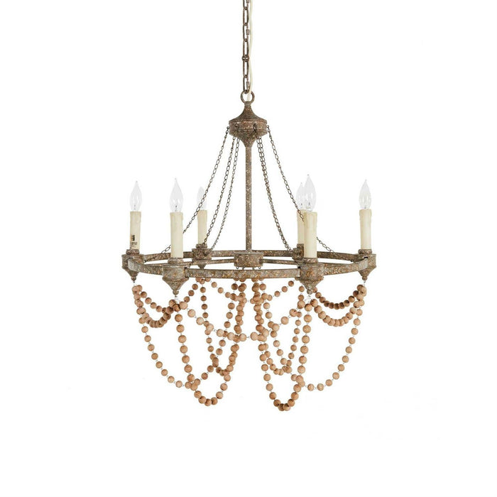 Eurnoros Lustre Vintage Industriel en Bois et Métal