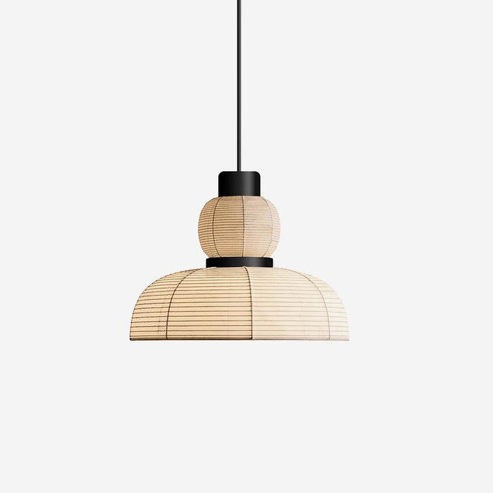 Suspension Abat-jour en Tissu Blanc Câble Noir Lueur Ambiante Douce
