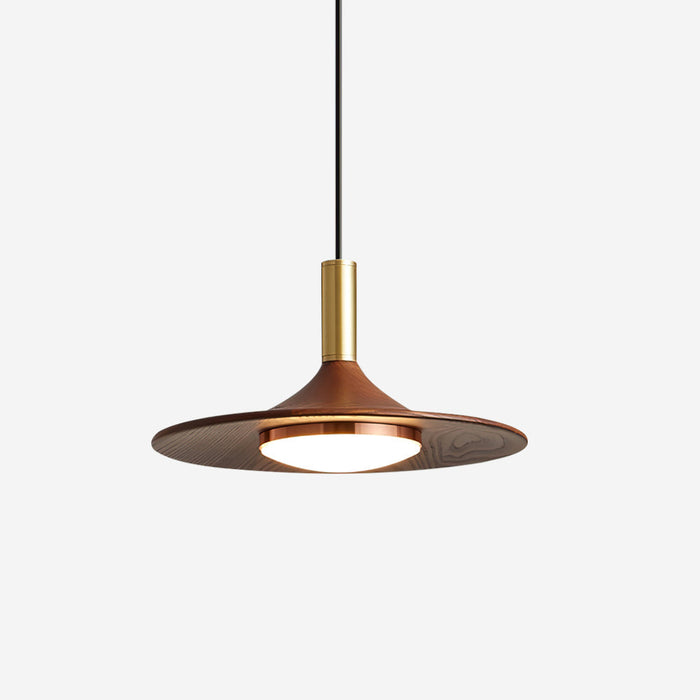Virelli Suspension Disque Effet Bois LED Acrylique Midcentury