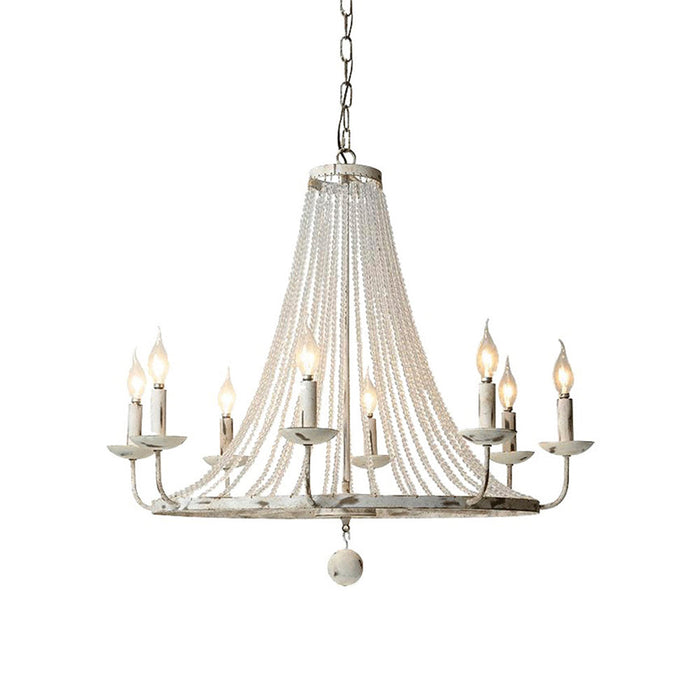 Coloros Lustre Industriel Vintage en Métal Blanc