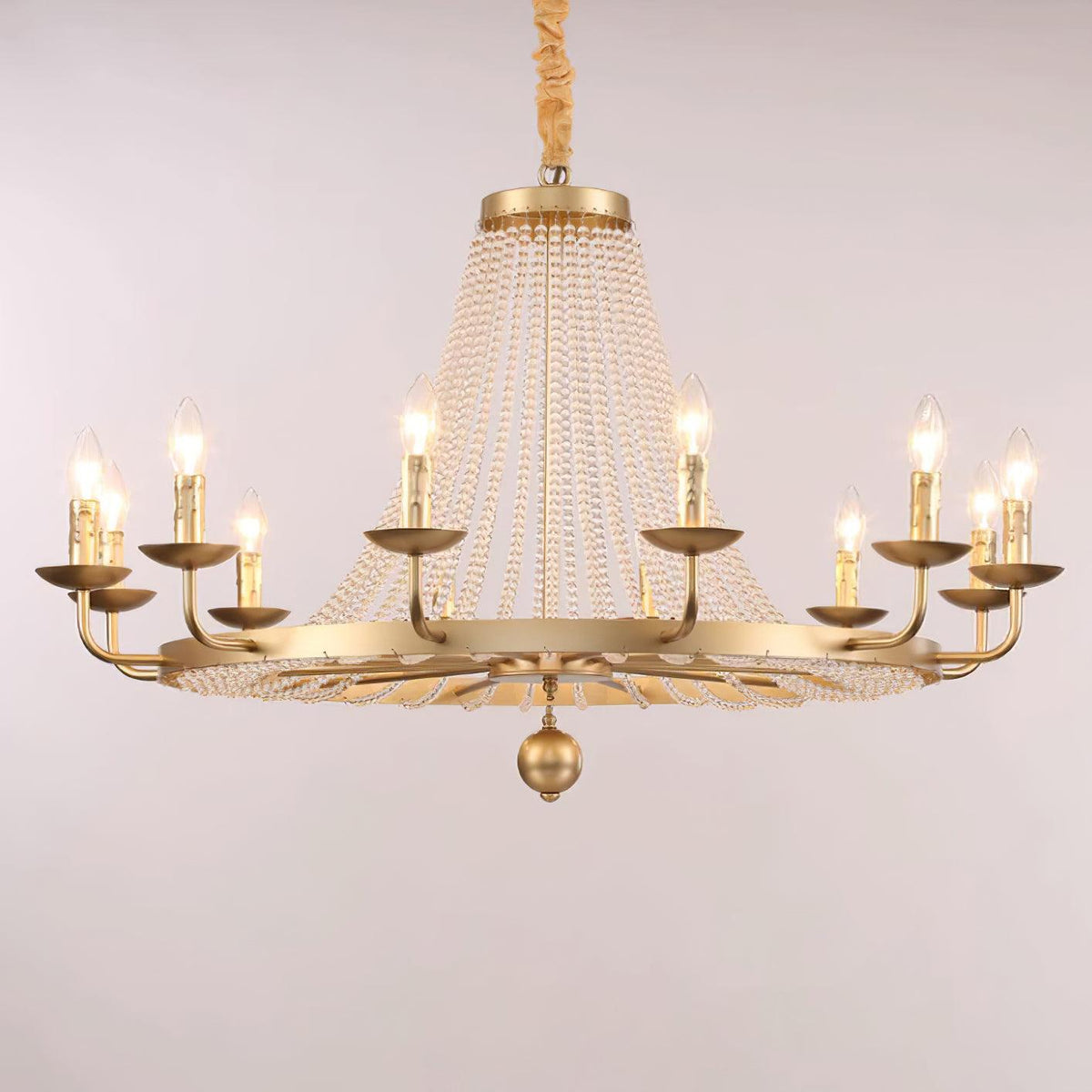 Naples Lustre Crystal Fer Rustique Moderne