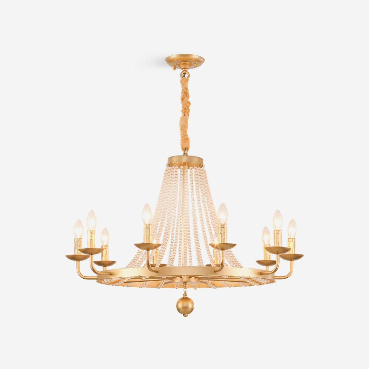 Naples Lustre Crystal Fer Rustique Moderne